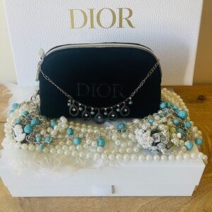 Dior Black Velvet Cosmetic Bag